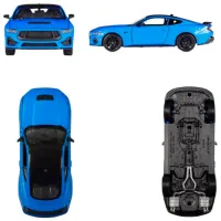 Машинка Welly Ford Mustang GT 24123 / / Черный Синий photo 7
