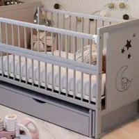 Детская кровать Glamvers Bear 0 месяцев - 3 года / Серый photo 6