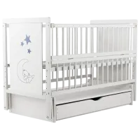 Детская кровать Glamvers Bear 0 месяцев - 3 года / Белый