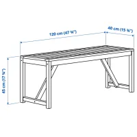 Садовый стул Ikea Nammaro Массив / Массив / Коричневый Brown photo 2