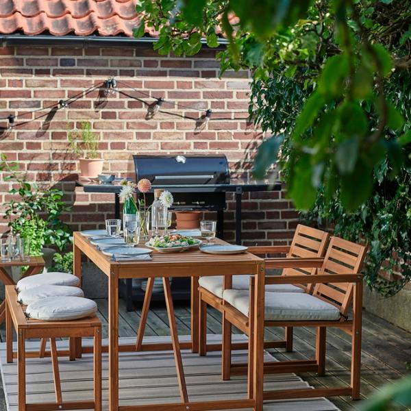 Садовый стул Ikea Nammaro Массив / Массив / Коричневый Brown photo 5 Садовый стул Ikea Nammaro Массив / Массив / Коричневый Brown photo 5