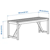 Садовый стул Ikea Nammaro Массив / Массив / Коричневый Brown photo 4
