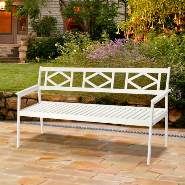 Scaun de grădină Ikea Bondholmen Masiv / Masiv / White White photo 2