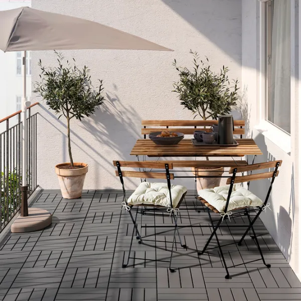 Scaun de grădină Ikea Tarno Metal / Masiv / Brown Black photo 2