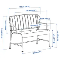 Садовый стул Ikea Lacko Сталь / Пластик / Серый Серый photo 4
