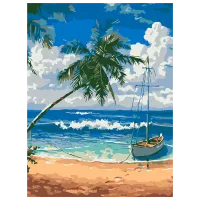 Pictură pe numere BrushMe Insula paradisului RBS51690FC 40 x 30 cm / Verticală