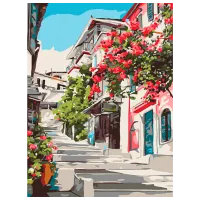 Pictură pe numere BrushMe Grecia RBS7519FC 40 x 30 cm / Verticală