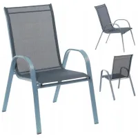 Садовый стул Jumi OM-710283 Сталь / Tкань / Серый Серый