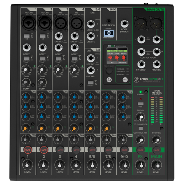 Mixer ProFX10v3+ 10-Channel ProFX10v3+ 10-Channel activ / 20 Hz - 30 kHz / Black photo 2
