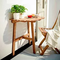 Садовый стол Ikea Askholmen Полукруглый / Brown Коричневый photo 2