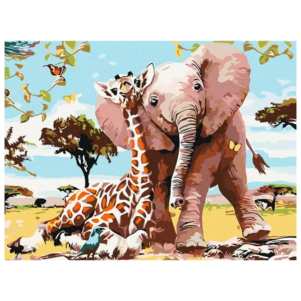 Pictură pe numere BrushMe Prieteni drăguți RBS8895FC 40 x 30 cm / Orizontală photo 1 Pictură pe numere BrushMe Prieteni drăguți RBS8895FC 40 x 30 cm / Orizontală photo 1