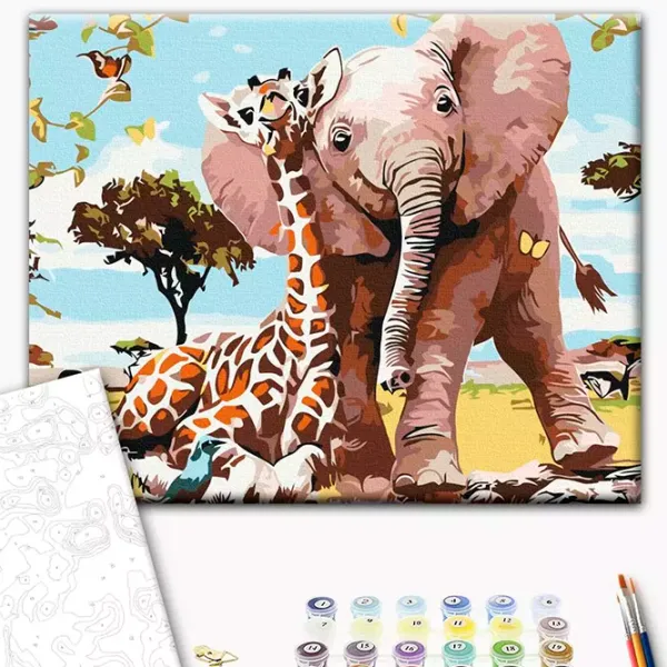 Pictură pe numere BrushMe Prieteni drăguți RBS8895FC 40 x 30 cm / Orizontală photo 3 Pictură pe numere BrushMe Prieteni drăguți RBS8895FC 40 x 30 cm / Orizontală photo 3