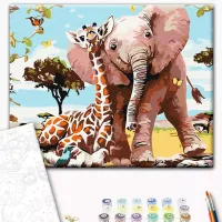 Картина по номерам BrushMe Милые друзья RBS8895FC 40 x 30 cm / Горизонтальная photo 3