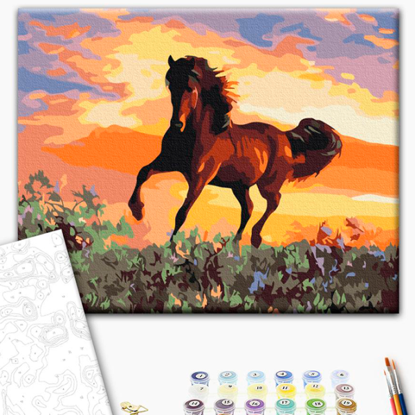 Pictură pe numere BrushMe Cal RBS6943FC 40 x 30 cm / Orizontală photo 3 Pictură pe numere BrushMe Cal RBS6943FC 40 x 30 cm / Orizontală photo 3