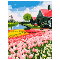 Pictură pe numere BrushMe Provincia olandeză RBS52716FC 40 x 30 cm / Verticală