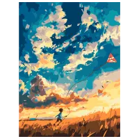 Pictură pe numere BrushMe Prins de vânt RBS53963FC 40 x 30 cm / Verticală