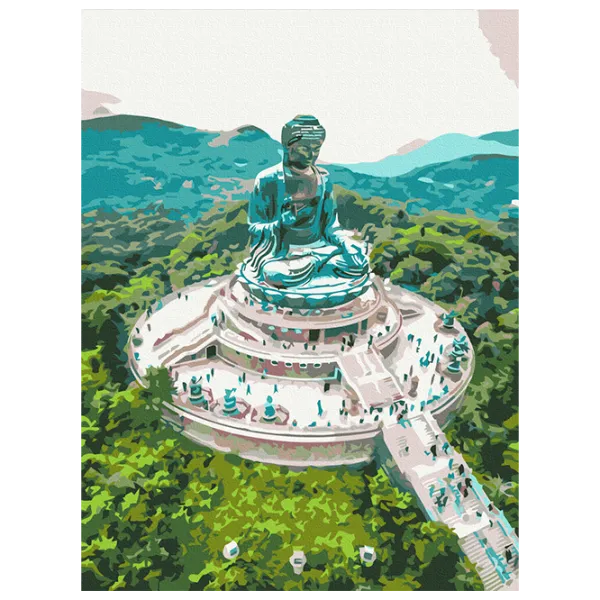 Pictură pe numere BrushMe Marele Buddha Tian Tan RBS52478FC 40 x 30 cm / Verticală photo 1 Pictură pe numere BrushMe Marele Buddha Tian Tan RBS52478FC 40 x 30 cm / Verticală photo 1