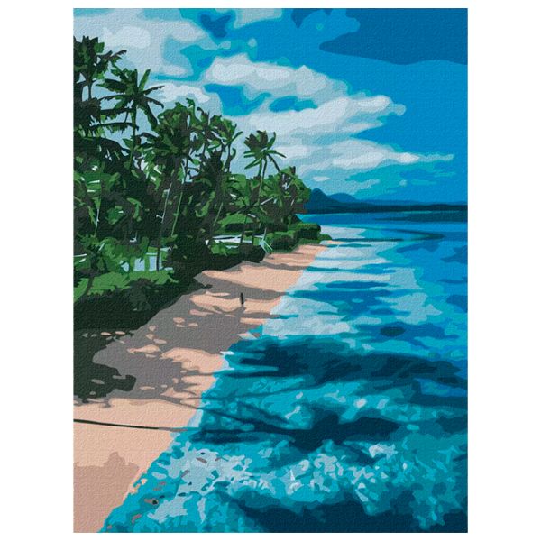 Pictură pe numere BrushMe Pe malul Paradisului RBS51424FC 40 x 30 cm / Verticală photo 1 Pictură pe numere BrushMe Pe malul Paradisului RBS51424FC 40 x 30 cm / Verticală photo 1