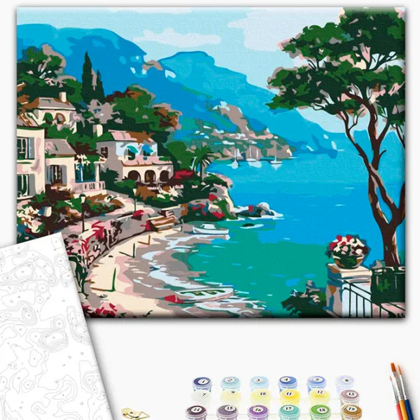 Pictură pe numere BrushMe Coasta Italiei RBS51971FC 40 x 30 cm / Orizontală photo 3 Pictură pe numere BrushMe Coasta Italiei RBS51971FC 40 x 30 cm / Orizontală photo 3