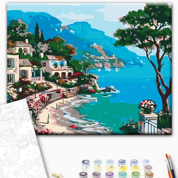 Pictură pe numere BrushMe Coasta Italiei RBS51971FC 40 x 30 cm / Orizontală photo 3 Pictură pe numere BrushMe Coasta Italiei RBS51971FC 40 x 30 cm / Orizontală photo 3