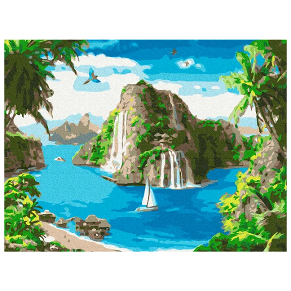 Pictură pe numere BrushMe Port tropical RBS34675FC 40 x 30 cm / Orizontală photo 1 Pictură pe numere BrushMe Port tropical RBS34675FC 40 x 30 cm / Orizontală photo 1