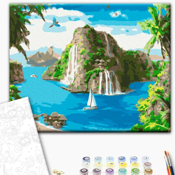Pictură pe numere BrushMe Port tropical RBS34675FC 40 x 30 cm / Orizontală photo 3 Pictură pe numere BrushMe Port tropical RBS34675FC 40 x 30 cm / Orizontală photo 3