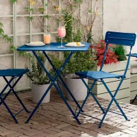 Садовый стол Ikea Sundso Квадратный / Dark Blue Тёмно синий photo 2