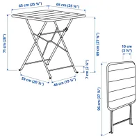 Садовый стол Ikea Sundso Квадратный / Dark Blue Тёмно синий photo 5