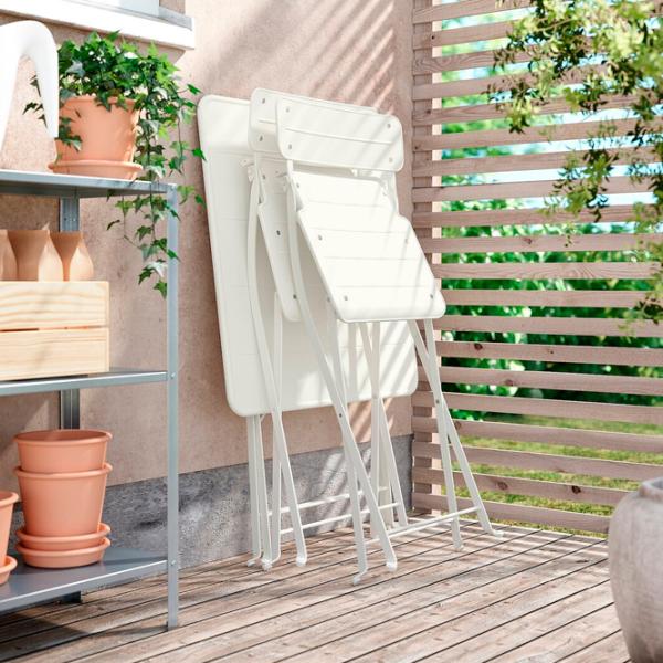 Masă de grădină Ikea Sundso Pătrat / White White photo 4