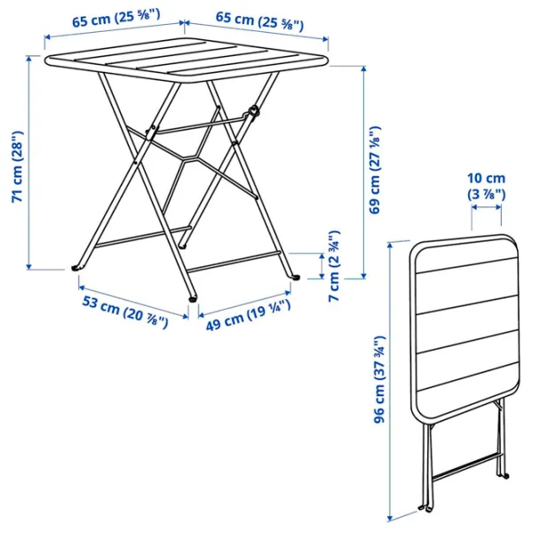 Masă de grădină Ikea Sundso Pătrat / Antracit Antracite photo 5 Masă de grădină Ikea Sundso Pătrat / Antracit Antracite photo 5