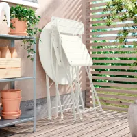Садовый стол Ikea Sundso Круглый / White Белый photo 5