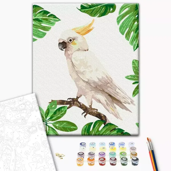 Картина по номерам BrushMe Белый какаду RBS1004FC 40 x 30 cm / Вертикальная photo 3 Картина по номерам BrushMe Белый какаду RBS1004FC 40 x 30 cm / Вертикальная photo 3