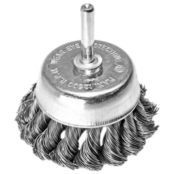 Perie cupă din sârmă răsucită S&R 136735075 75 mm photo 1