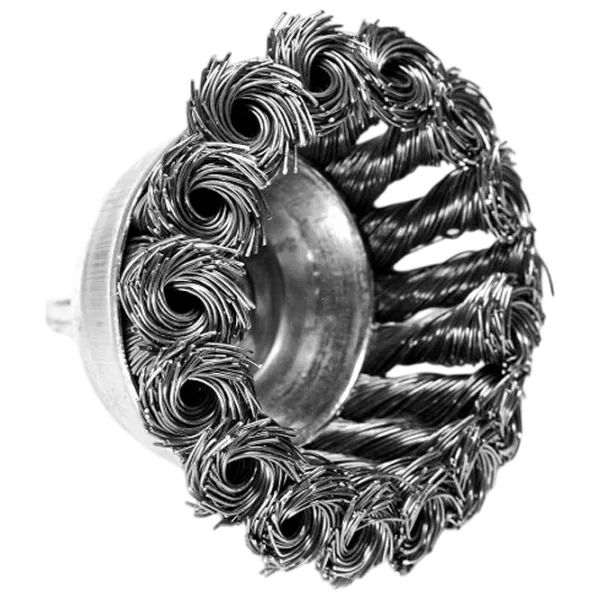 Perie cupă din sârmă răsucită S&R 136735075 75 mm photo 2