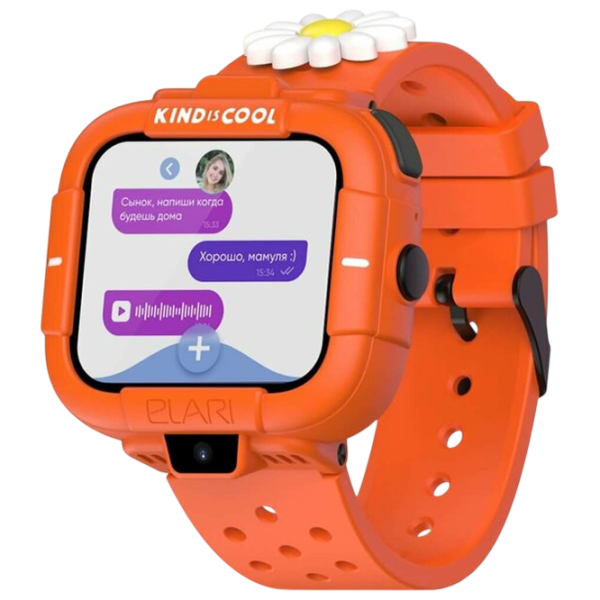 Ceas pentru copii Elari KidPhone Masha&Bear 1.76"/ Orange photo 6