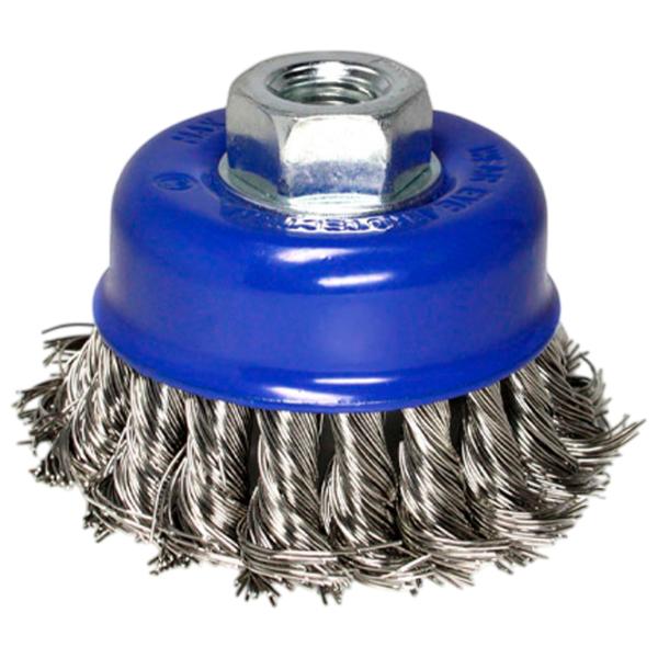 Perie cupă din sârmă răsucită S&R 136256075 75 mm photo 1