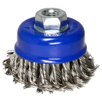 Perie cupă din sârmă răsucită S&R 136256075 75 mm