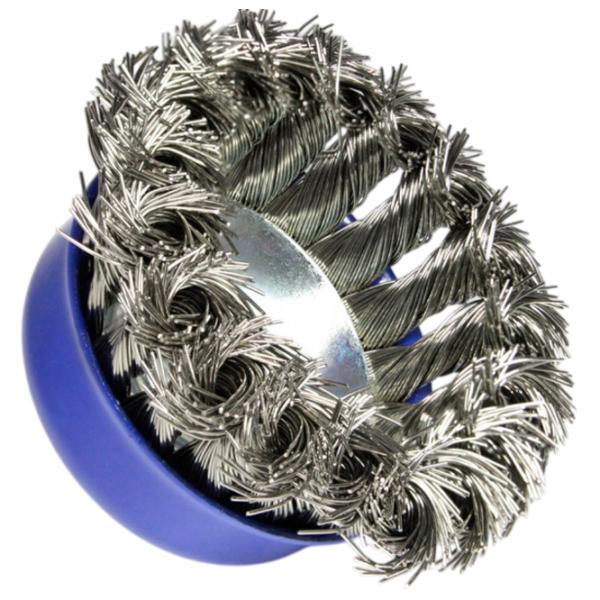 Perie cupă din sârmă răsucită S&R 136256075 75 mm photo 2