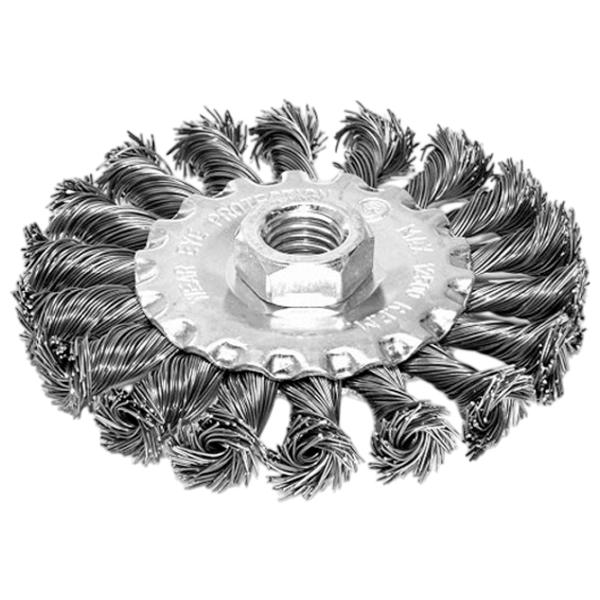 Дисковая щетка из витой проволоки S&R 136554100 100 мм photo 1