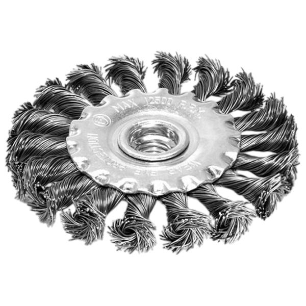 Дисковая щетка из витой проволоки S&R 136554100 100 мм photo 2