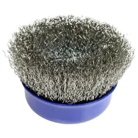 Perie cupă din sârmă ondulată S&R 136133075 75 mm photo 2