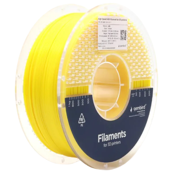 Filament Gembird 3DP-ABS1.75HY-01-Y Yellow photo 1