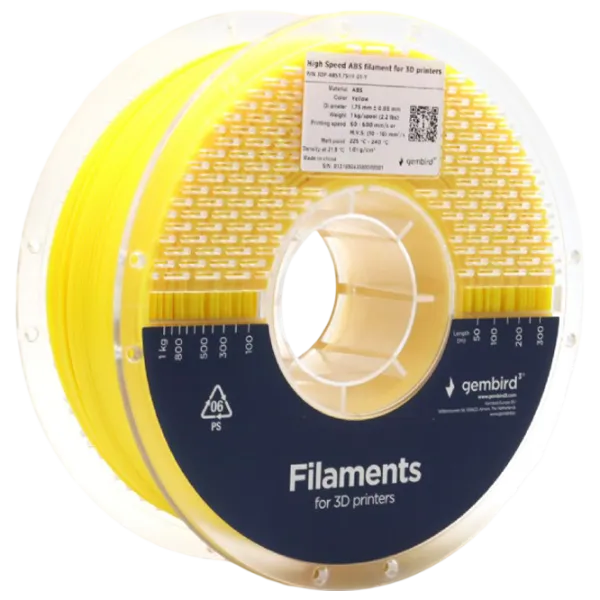 Filament Gembird 3DP-ABS1.75HY-01-Y Yellow photo 2