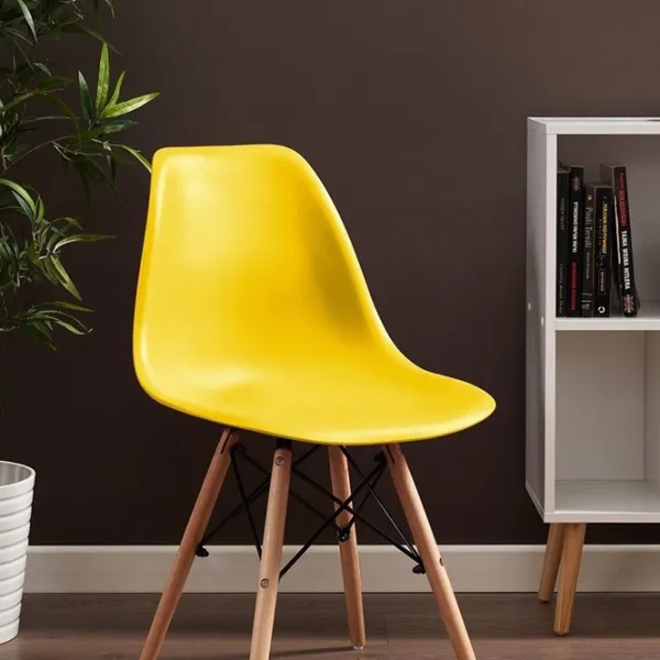 Кухонный стул Jumi Eva SD-972698 Пластик/ Желтый Wood photo 6 Кухонный стул Jumi Eva SD-972698 Пластик/ Желтый Wood photo 6