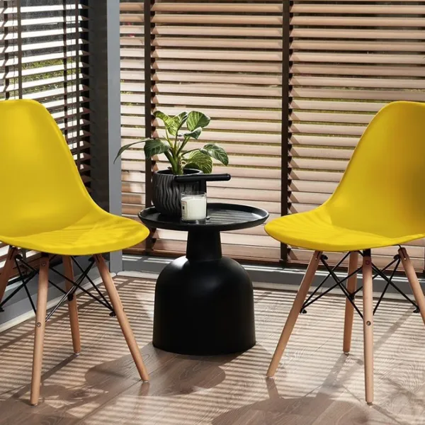 Кухонный стул Jumi Eva SD-972698 Пластик/ Желтый Wood photo 7 Кухонный стул Jumi Eva SD-972698 Пластик/ Желтый Wood photo 7