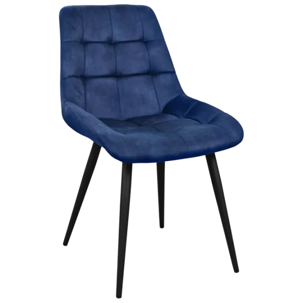 Кухонный стул Deco Nicole PL 12 Палладий/ Синий Черный photo 2
