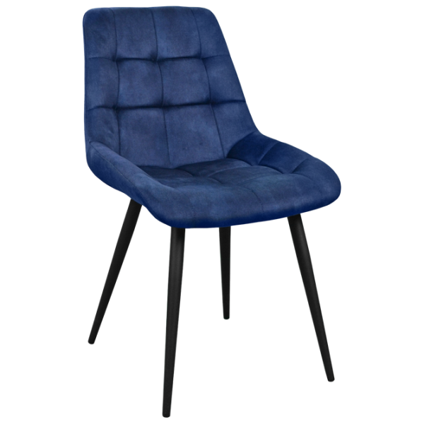 Кухонный стул Deco Nicole PL 12 Палладий/ Синий Черный photo 2