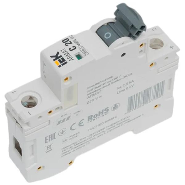 Автоматический выключатель IEK AR-M06N-1-C020DC Модульная / 20 A photo 4