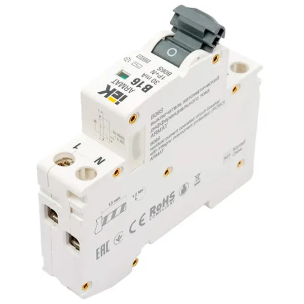 Автоматический выключатель IEK AR-B06S-1N-B16C030 Модульная / 16 A photo 2
