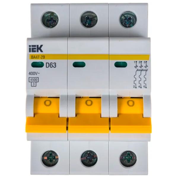 Автоматический выключатель IEK MVA20-3-063-D Модульная / 63 A photo 1